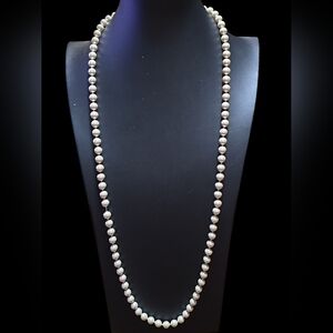 Recovered Faux Pearl Necklace 12
